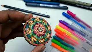 Mandala on wood | wooden art work | art and craft | mandala design drawing
