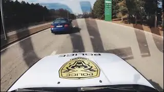 Погоня полиции за BMW !!! Дрифт,слежка с вертолёта,до конца!