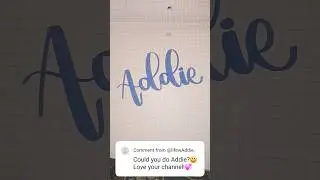 Hi Addie!! #handlettering #handwriting #commentyourname #satisfying #shortsviral