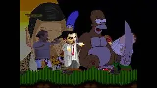 MUGEN: Homer Simpson & Blossom Vs. Peter Griffin & Mr. Bean
