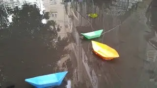 Бумажный кораблик. Каноэ из бумаги.