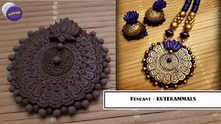 Easy Terracotta Pendant with less tools #KuteKammals #TerracottaTutorial