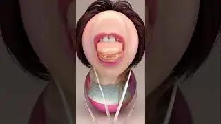 Cursed ASMR 🎧 Eating crunchy macaroon. Close up chewing mouth sounds. #asmreating #cursed