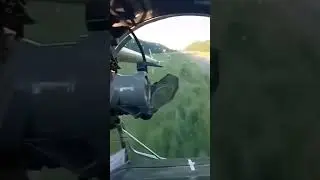 Ми-24 «Крокодил». Российский ударный вертолёт. Полёт на сверхмалой высоте.