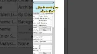 How to enable #Crop view in #Revit|print layout|#shorts