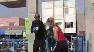 Women Boxing Training at Muscle Beach Venice, CA