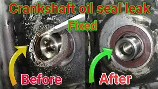 How to replace front crankshaft oil seal:how to fix crankshaft oil leak(oil leak fix toyota prado)