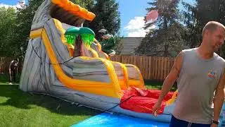 Inflatable Raptor Water Slide