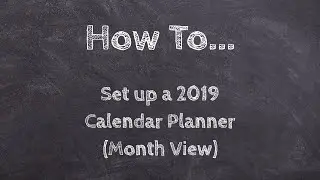How to set up a 2019 calendar planner in Pages on an iPad - Document set up, facing pages month view