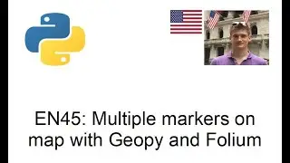 Multiple location markers geocoded and placed with Folium and Geopy