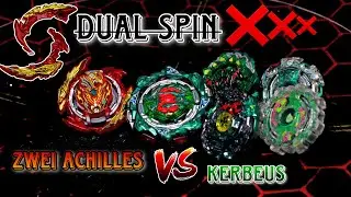Zwei Achilles Dual Spin VS Kerbeus ❗️Stadium DIY - Beyblade Battle