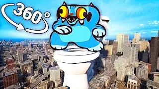 Derpy Tiger Dancing - City in 360° Video | VR / 8K | ( KPop Demon Hunters )