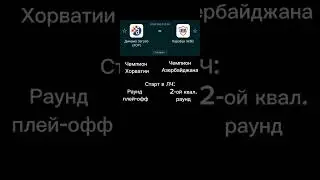 Афиша матчей квалификации ЛЧ. Часть 1. #футбол #лигачемпионов #лч #лилль