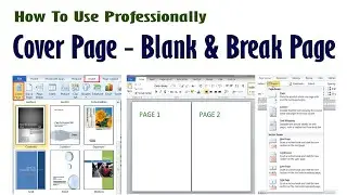 How to Use Cover Page - Blank Page and Break Page in MS Word