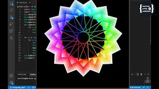 The superb flower design with python turtle | New python turtle graphics | Multi Color #trending