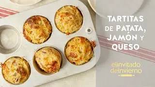 {Tartitas de patata}, jamón y queso en moldes de magdalena