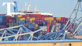 LIVE: Aftermath of Baltimore bridge collapse after ship