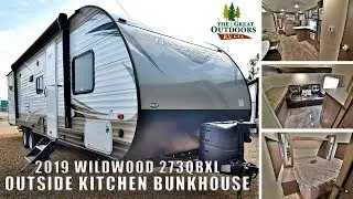 New 2019 WILDWOOD 273QBXL Outside Kitchen Bunkhouse Travel Trailer RV Greeley Colorado