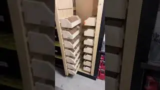 DIY Tool/Fastener cabinet French Cleats with Lift-Out Trays and Divided Bins 