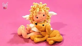 Little Angel with Friend  - Aniołek z Przyjacielem by Let's clay with Ewa
