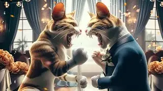 Cat Couple’s Endless Fight 💔 #cat #cute #cutecat