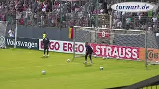 ALEX NÜBEL und OLI BAUMANN im DFB-Torwarttraining mit Torwarttrainer Andreas Kronenberg
