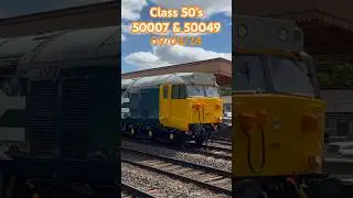 Fantastic class 50’s in brand new British Rail large logo livery looking beautiful #trainspotting