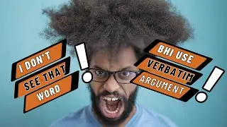 The Verbatim Argument of Black Hebrew Israelites.