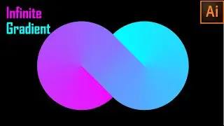 How to create infinite gradient illustrator tutorial Geometry design Infinity symbol Gradient Stroke