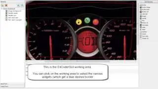 E4Coder - Dashboard demo using E4CoderGUI - GUI Prototyping tool