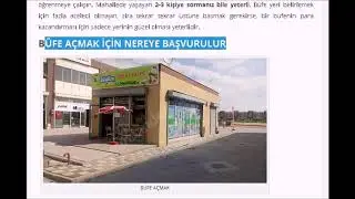 Büfe Açmak - Nasıl Açılır?