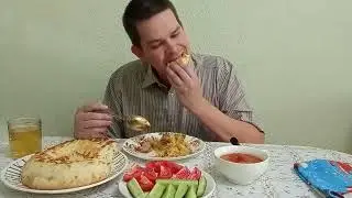Мукбанг. Восточные блюда. Узбекский плов. Лепешка из тандыра.Общение с вами друзья.Где был 2 недели😉