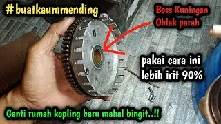 Cara mengganti boss bushing Kuningan rumah kopling Jupiter robot | Kreatif TV
