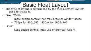 CSS 2 & 3 - 9.02 Basic Float Layout Options