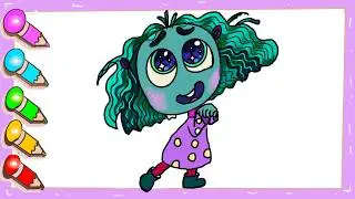 How to draw Inside Out Envy Easy | Inside out 2 movie character #envy #insideout2 #insideout