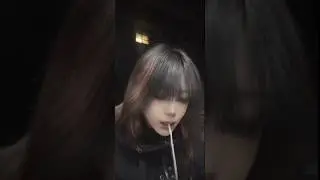 Korean emo girl smoking spitting 35