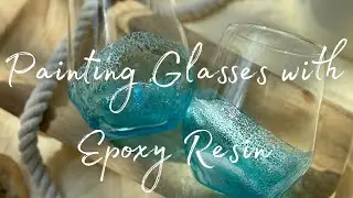 Painting Glasses with #Epoxy Resin Pouring Glasses with Epoxy Resin
