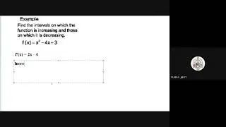 MTH101 - Relative Extrema - JMCIT (Majid)