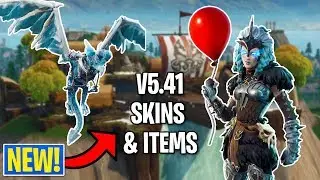 ALL *NEW* V 5.41 SKINS, GLIDERS, BACKBLINGS & ITEMS! (Female Ragnarok) - Fortnite: Battle Royale!