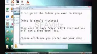 How to change Thumbnail view in a folder.
