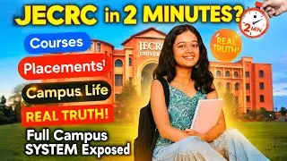JECRC University Full System in 2 Minutes ⏱️ | Courses, Campus, Placements & Truth