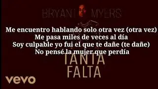 Tanta Falta - Bryant Myers - (LETRA)