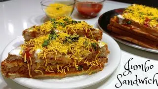 Famous Jumbo Sandwich | 3 layered Cheese Sandwich | Mix veg grill Sandwich | Street style sandwich