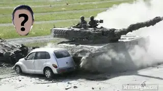 ТАНК ПЕРЕЕХАЛ ЛЕГКОВОЙ АВТОМОБИЛЬ ЧТО  ОСТАЛОСЬ!?