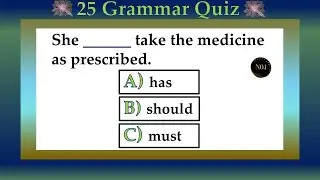25 Mixed Grammar Quiz |  English Grammar Test | Test your English Grammar | No.1 Quality English