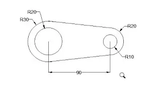 Autocad 2D exercise 7 in 60 sec || Autocad 2D exercise 