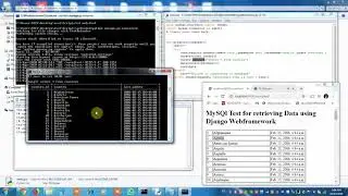 Retrieving data from mysql and displaying it on web page using Django Webframework