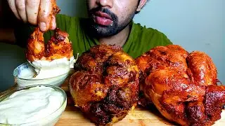 SPICY 2FULL GRILLED CHICKEN EATING SHOW|#HungryPiran
