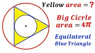 Can you find area of the Yellow shaded region? | (Circles) | #math #maths | #geometry