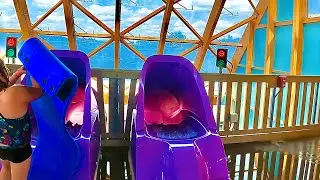 The Crazy Surfer Water Slide at Kartrite Indoor Waterpark, USA